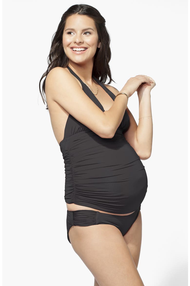 Ingrid & Isabel® Maternity Hipster Swim Bottoms, Alternate, color, GRAPHITE
