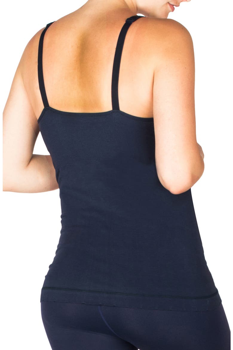 Seamless Maternity/Nursing Yoga Tank, Alternate, color, NAVY