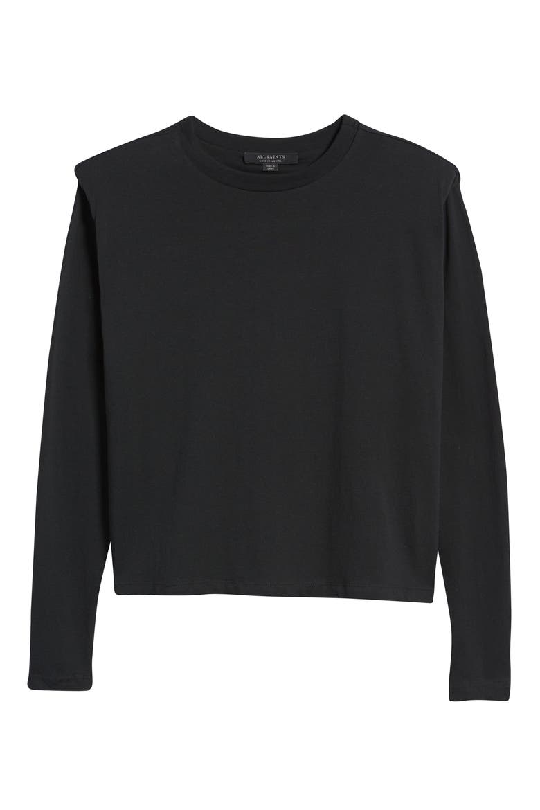Coni Long Sleeve Cotton T-Shirt, Alternate, color, BLACK