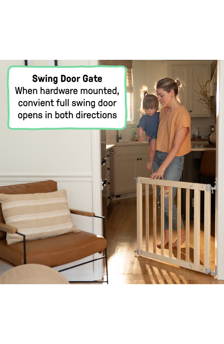 INGENUITY The Doorway 36S Series Custom Collection Safety Pet and Baby Gate, Alternate, color, Natural