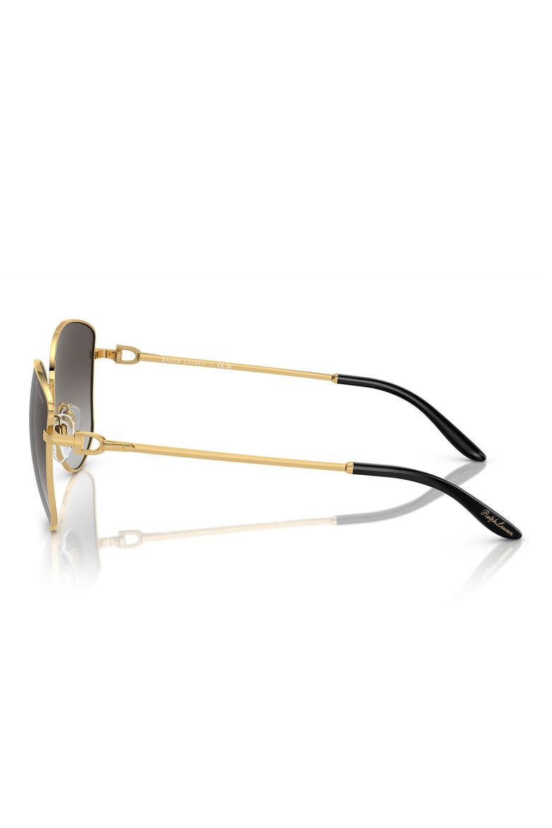 The Vivienne 59mm Gradient Round Sunglasses, Alternate, color, GOLD / GRADIENT GRAY