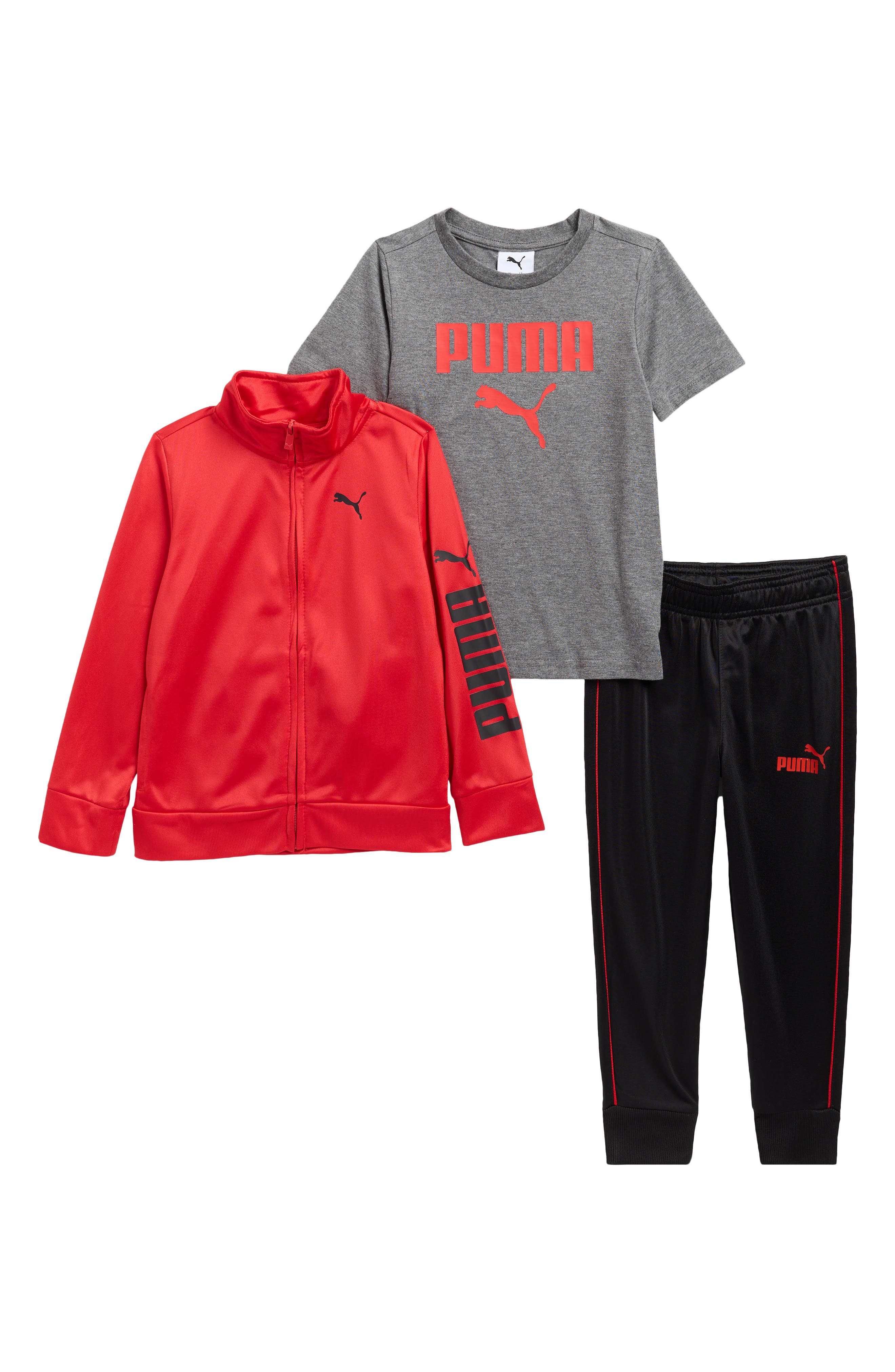 PUMA Kids&#39; T-Shirt, Tricot Jacket &amp; Joggers Set