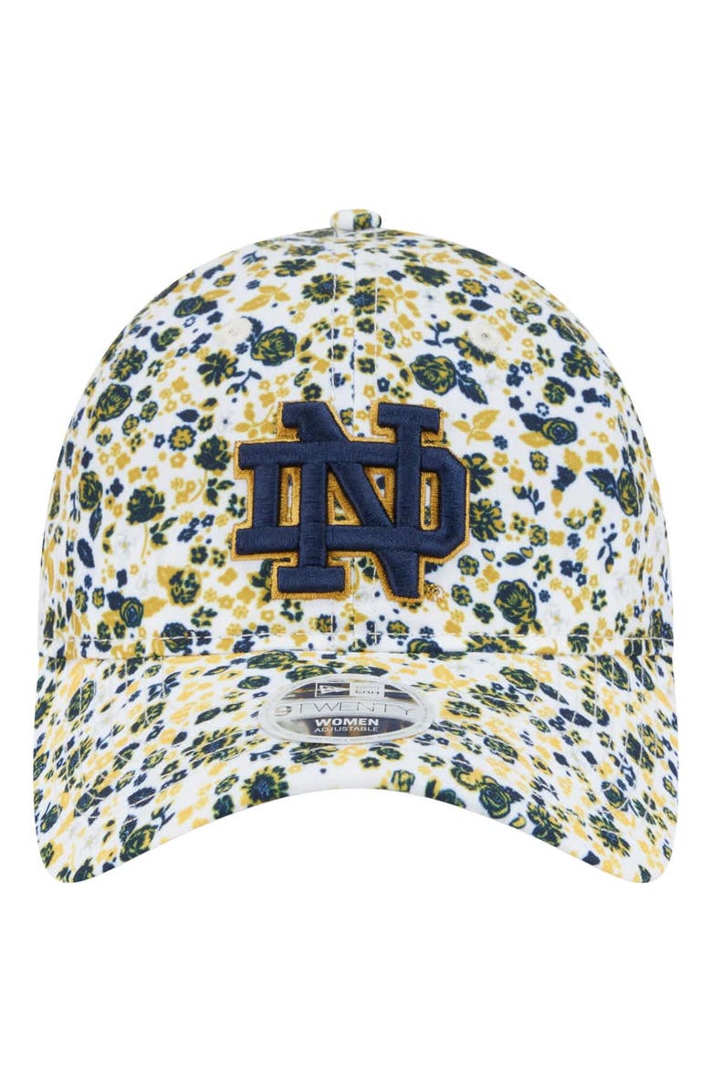 New Era Women's New Era  White Notre Dame Fighting Irish Blooming 9TWENTY Adjustable Hat, Alternate, color, 