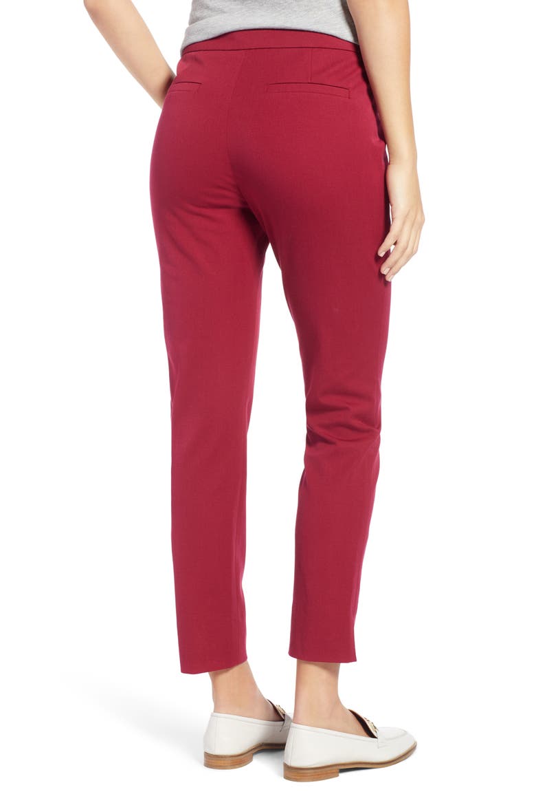 Stretch Ankle Skinny Pants, Alternate, color, RED RUMBA