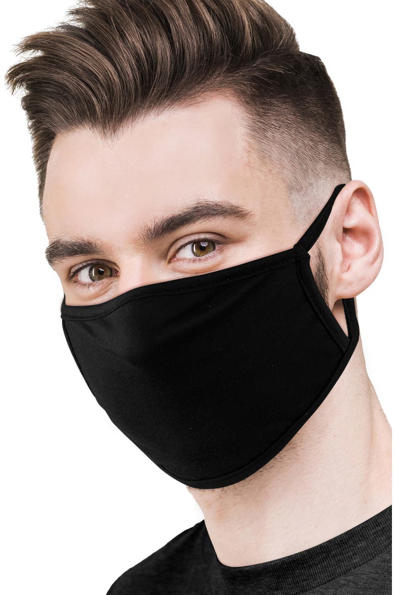 5-Pack Adult Face Masks, Alternate, color, BLACK