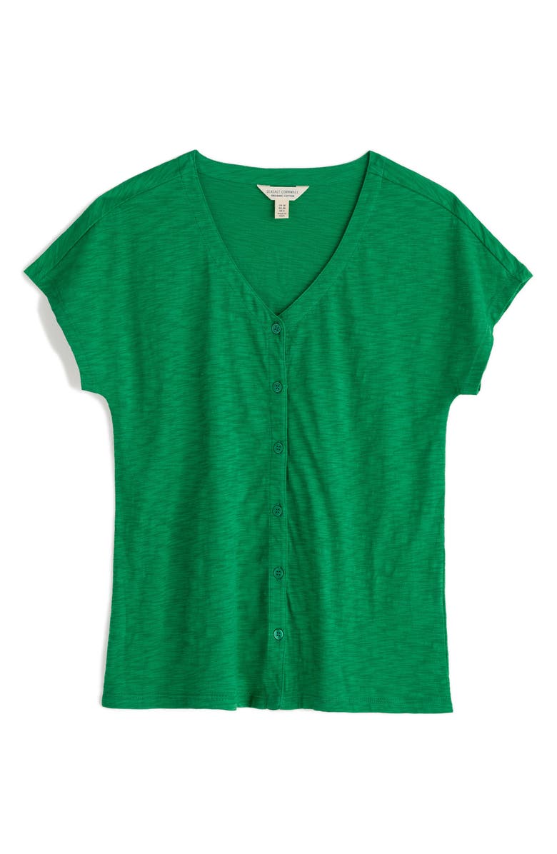 Seasalt Cornwall Studio Glass Organic Cotton Button-Up Top, Alternate, color, Island