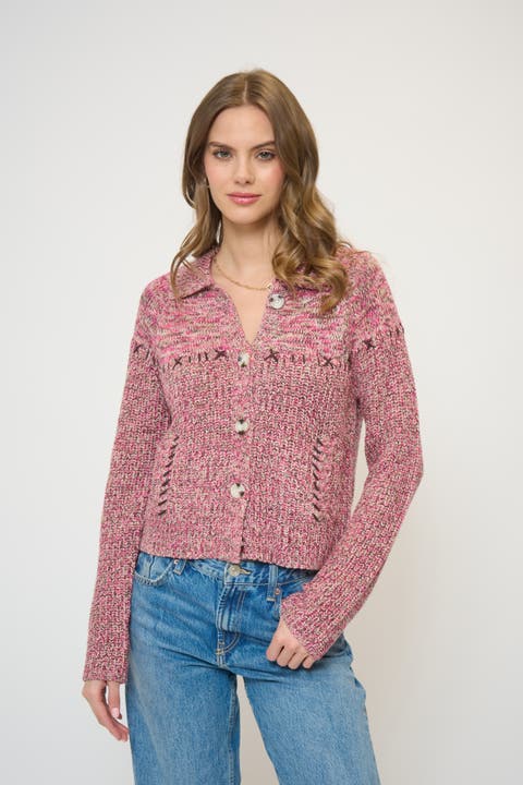 Parker Marled Collared Cardigan