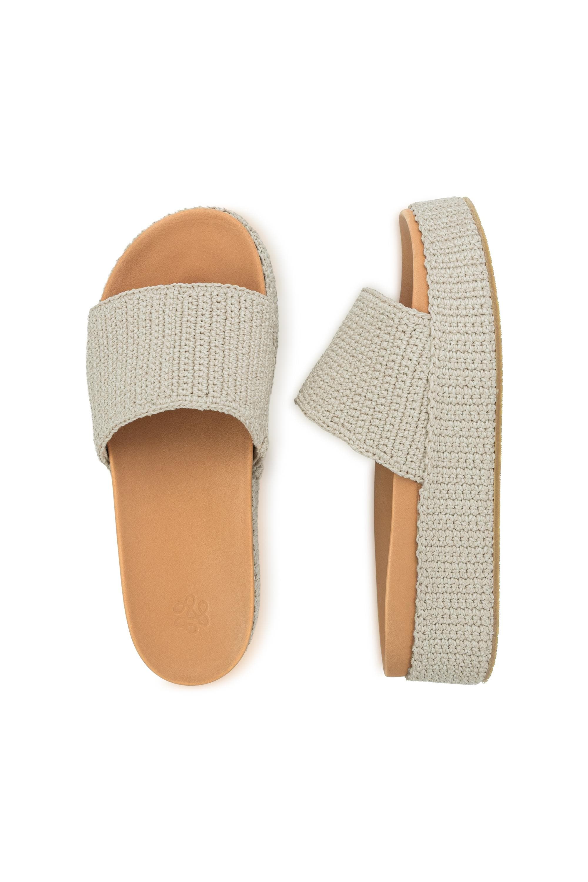 Olivia Slide Sandal, Alternate, color, Ecru