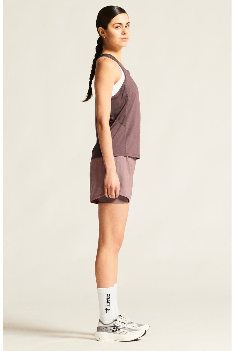 Essence Perforated Jersey Racerback Tank, Alternate, color, FLINT