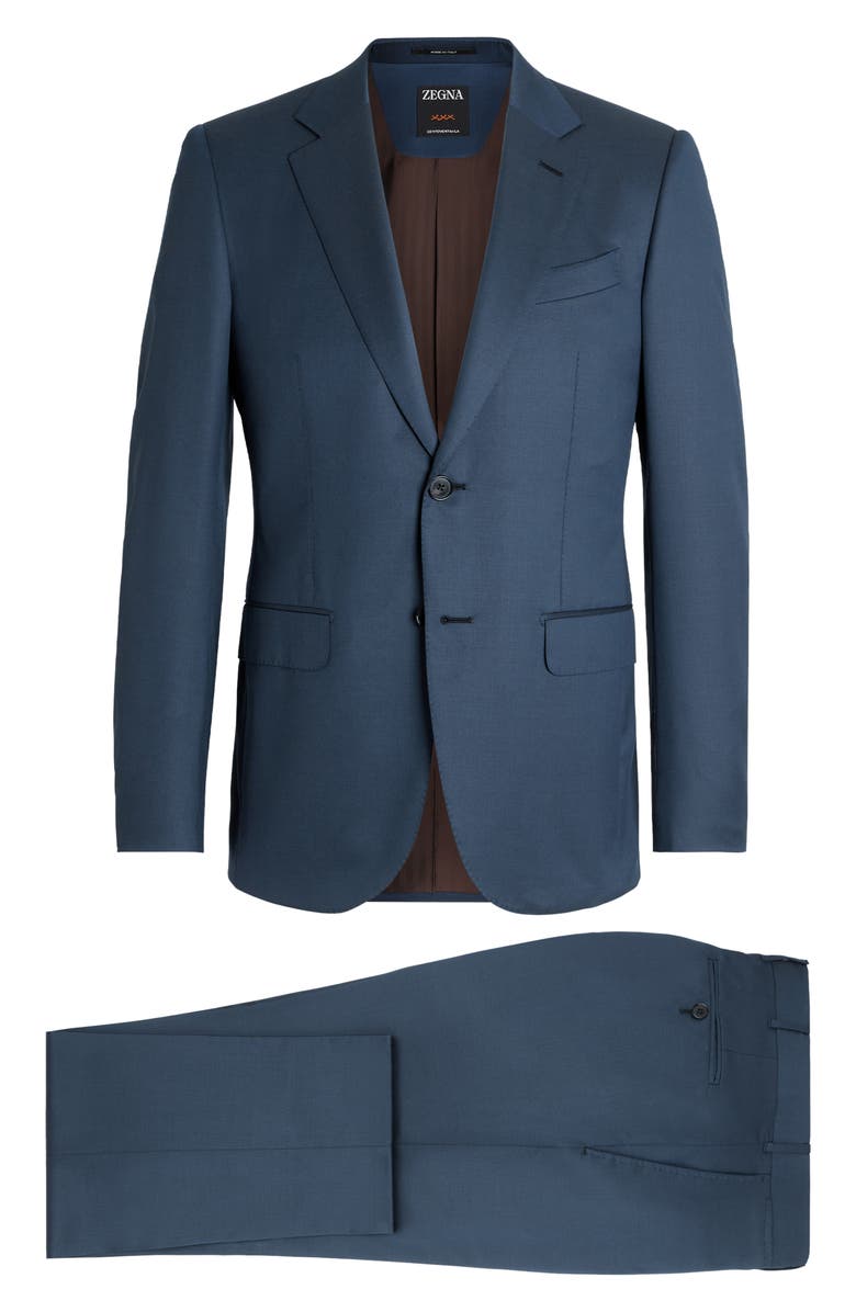 ZEGNA Centoventimila Couture Wool Suit, Alternate, color, Petrol Blue