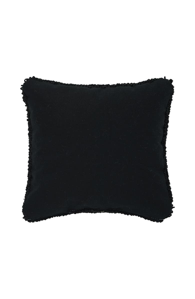 C&F Home Skull Skeleton Hooked Small 8" Accent Pillow Halloween Décor, Alternate, color, Black