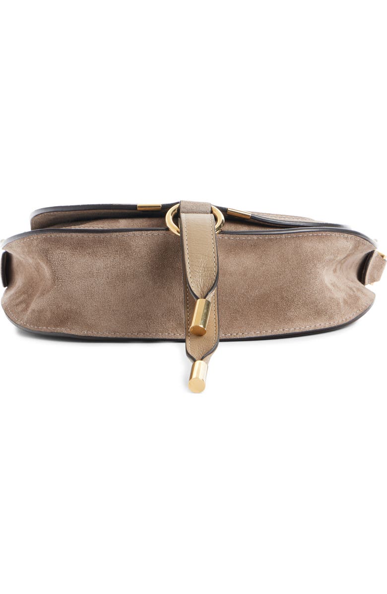 Chloé Mini Marcie Suede Camera Shoulder Bag, Alternate, color, Boyish Brown