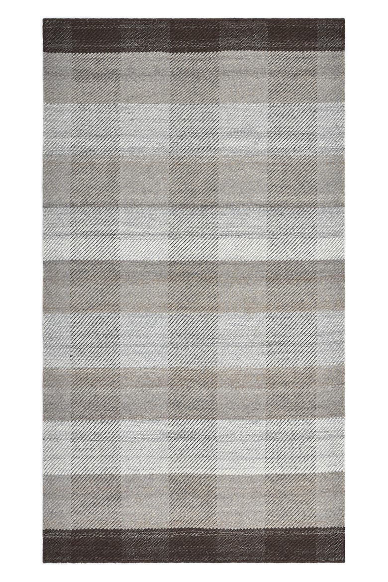Carrie Handmade Wool Blend Area Rug, Main, color, BROWN