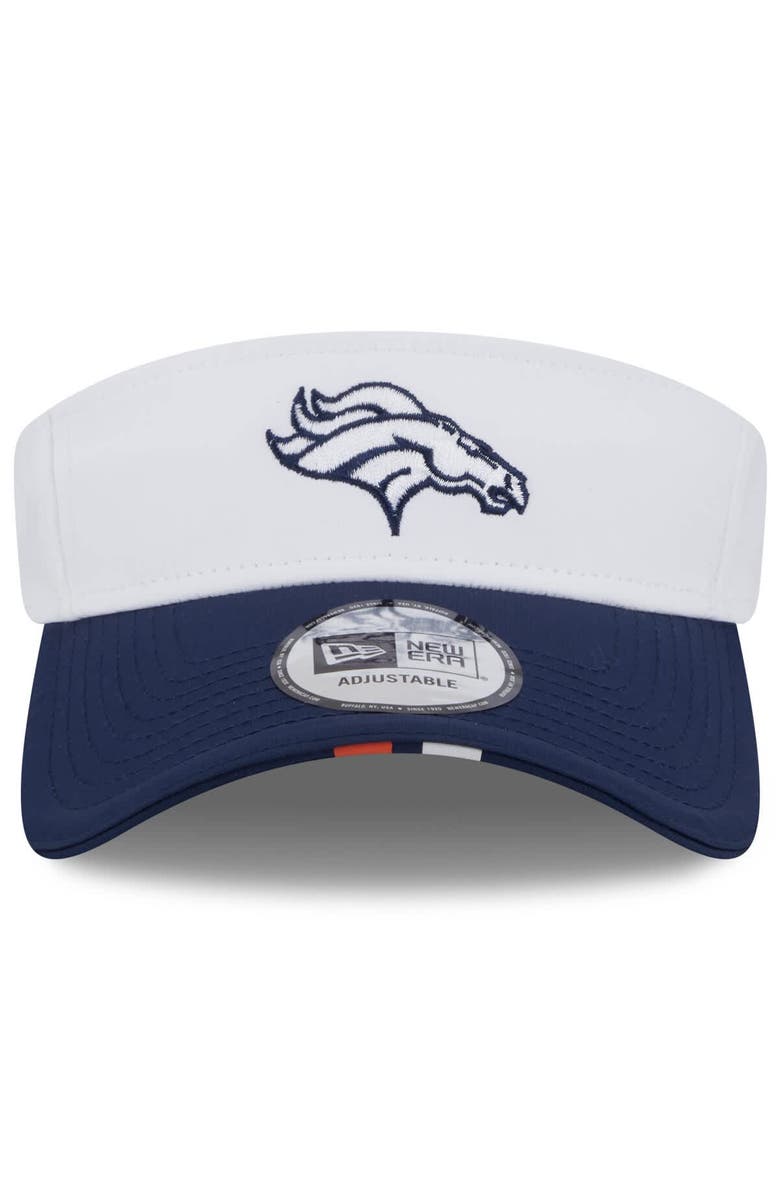 New Era Men's New Era  White/Navy Denver Broncos 2025 NFL Training Camp Adjustable Visor, Alternate, color, White