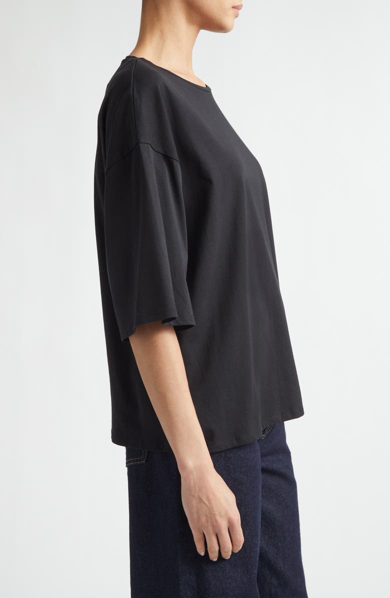 LOULOU DE SAISON Osis Oversize Boxy Cotton T-Shirt, Alternate, color, Black
