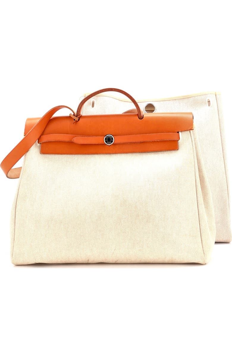 Pre-Owned Hermes Herbag Toile and Leather MM, Alternate, color,