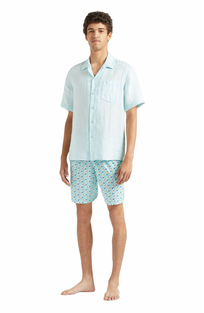 Vilebrequin Men's Natural Dye Linen Shirt, Main, color, 