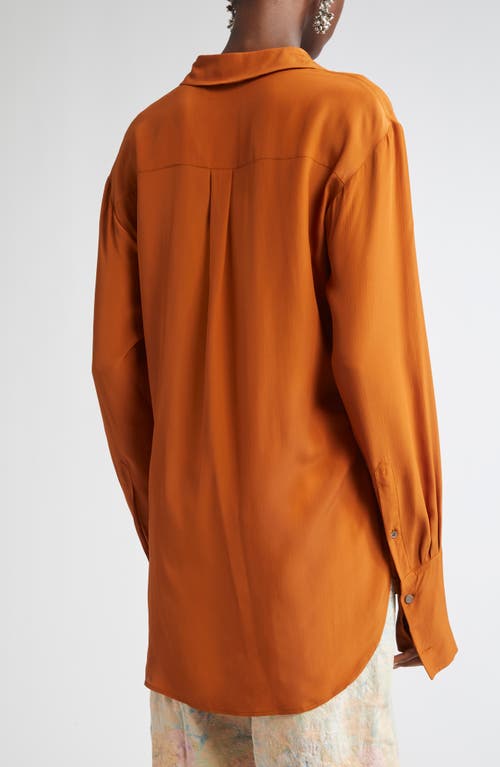 Dries Van Noten 'chowy' Long Sleeves Pointed Collar Shirt In Yellow