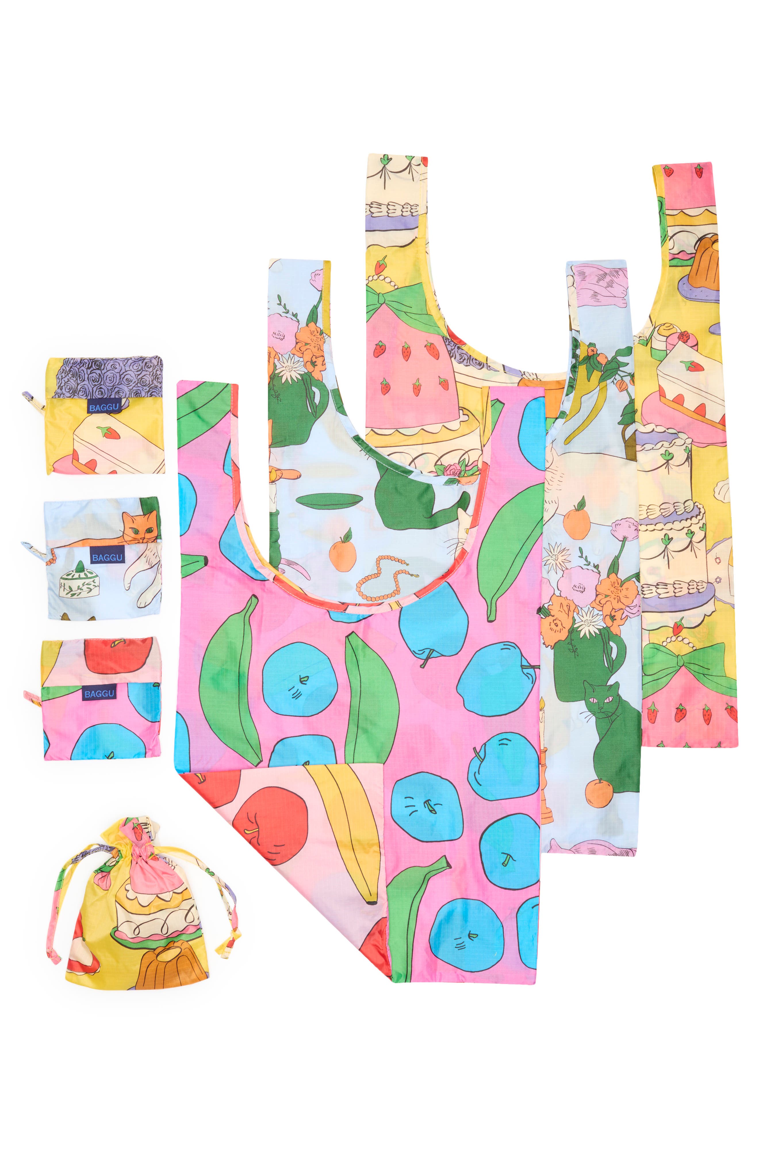Baggu 3-Piece Standard Bag Set, Main, color, Still Life