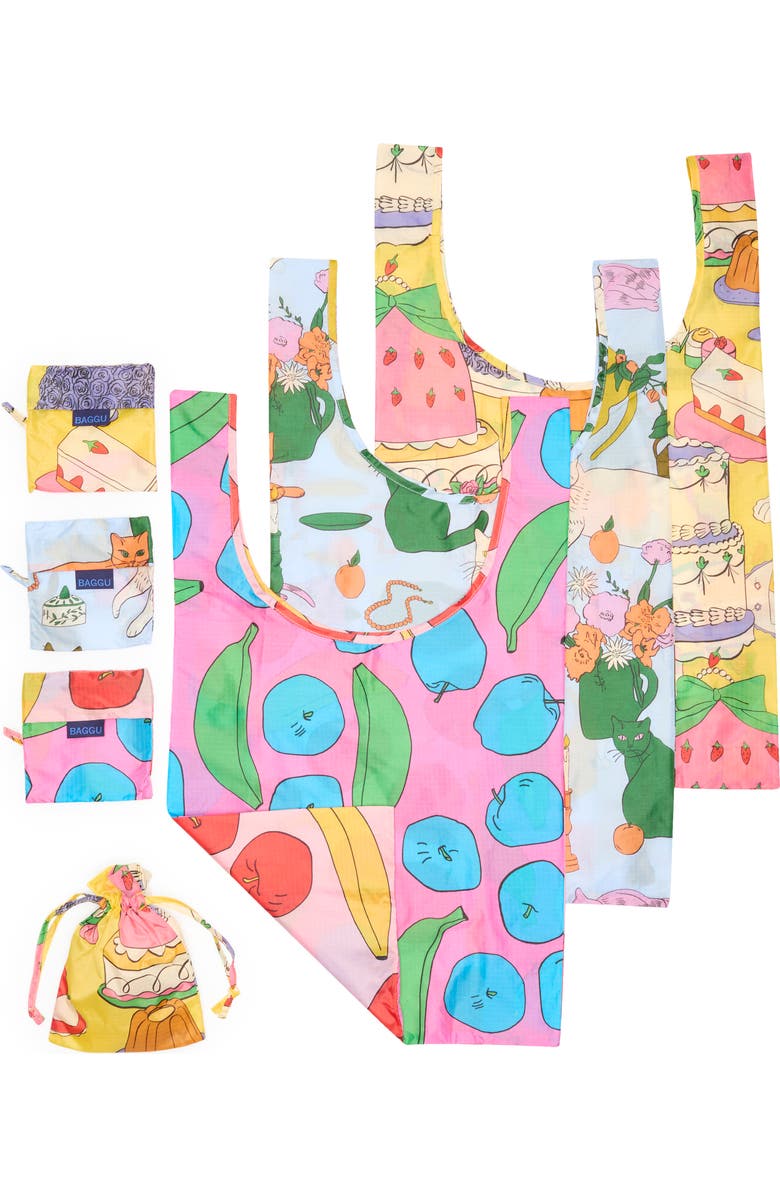 Baggu 3-Piece Standard Bag Set, Main, color, Still Life
