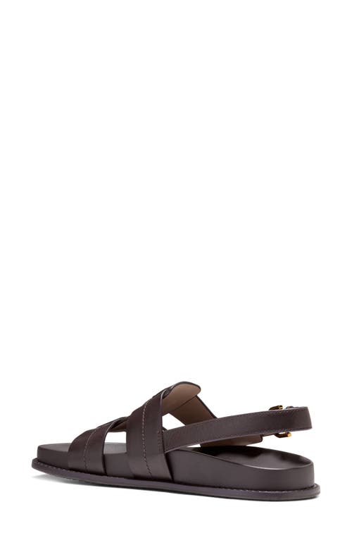 Cole Haan Marlee Slingback Fisherman Sandal In Dark Chocolate Leather