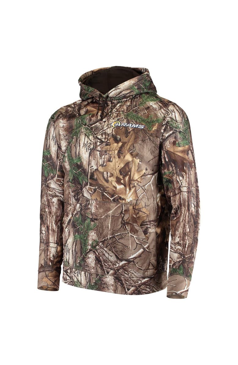 DUNBROOKE Men's Dunbrooke Realtree Camo Los Angeles Rams Circle Champion Tech Fleece Pullover Hoodie, Alternate, color, Realtree Camo