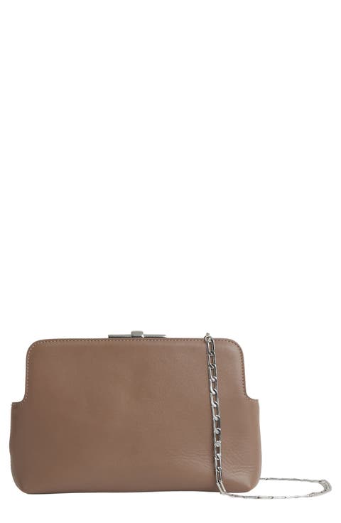 Bethany Leather Frame Clutch