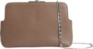 Reiss Bethany Leather Frame Clutch