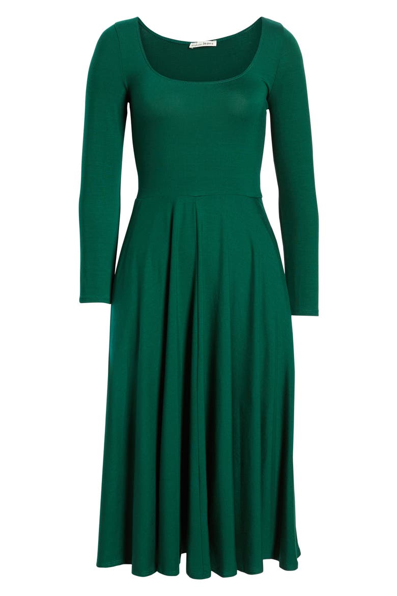 Lou Midi Dress, Alternate, color, EMERALD