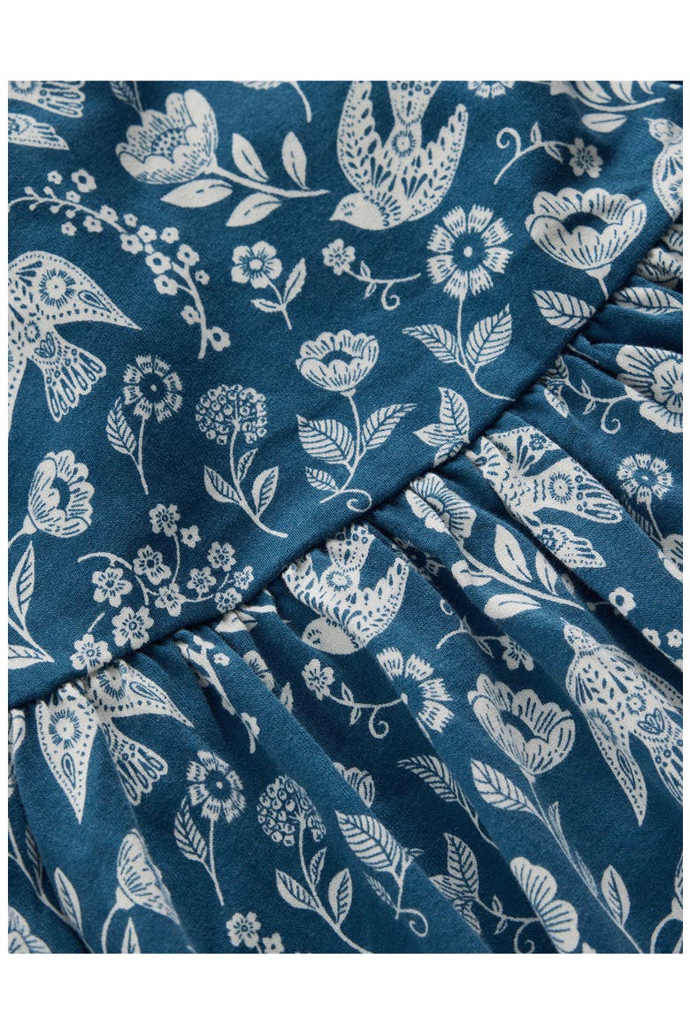 Kids' Blouson Sleeve Twirly Dress, Alternate, color, SAPPHIRE BLUE FLORAL BIRD