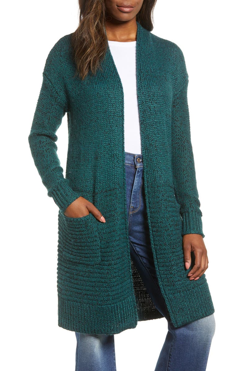 Caslon<sup>®</sup> Mixed Stitch Long Cardigan, Main, color, 