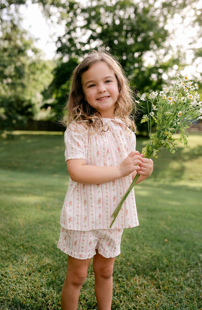 Little Paper Kids Camilla Short Set, Alternate, color, Spring Blooms