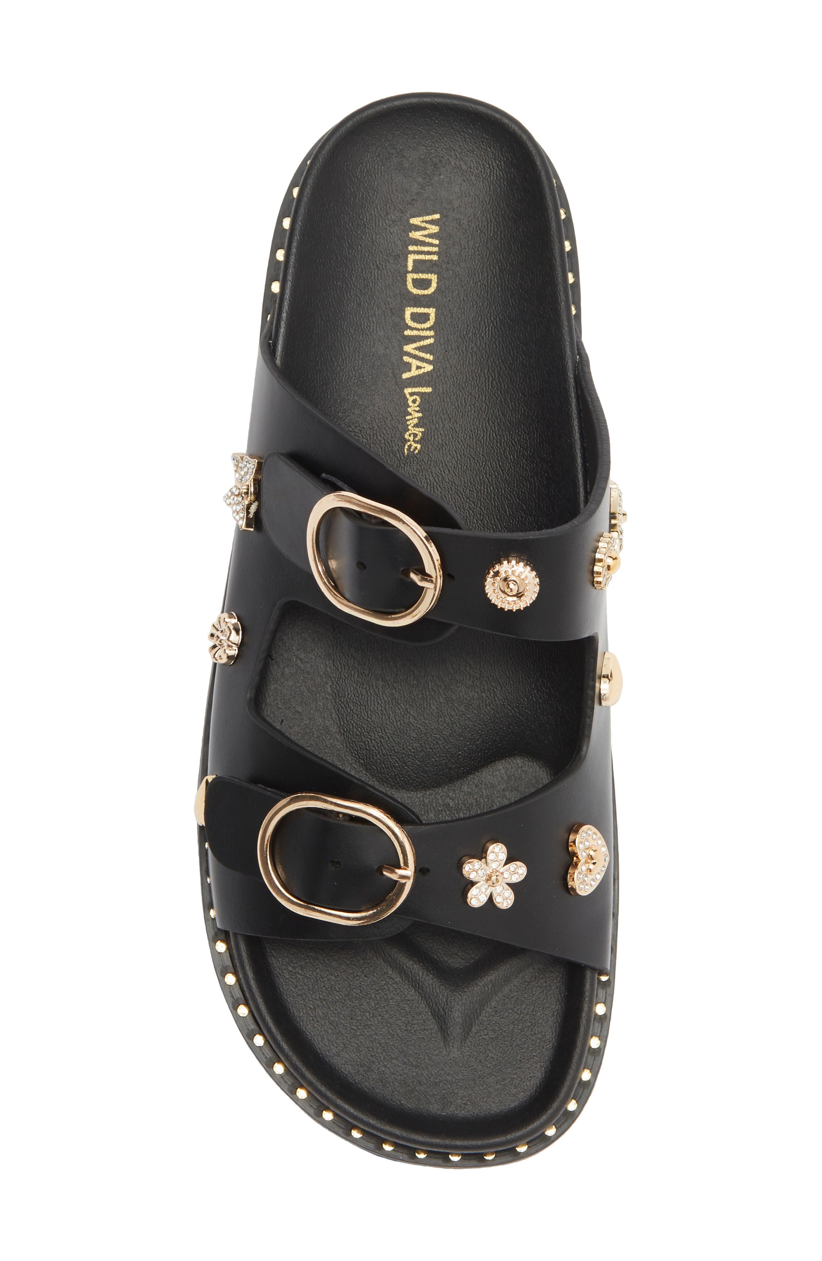 Vdara Slide Sandal, Alternate, color, BLACK