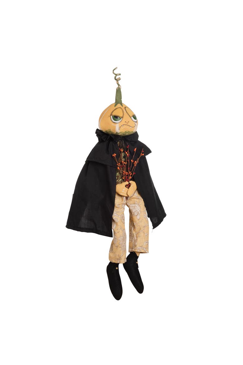 Efren Pumpkin Head Halloween Joe Spencer Gathered Traditions Figurine, Main, color, Orange