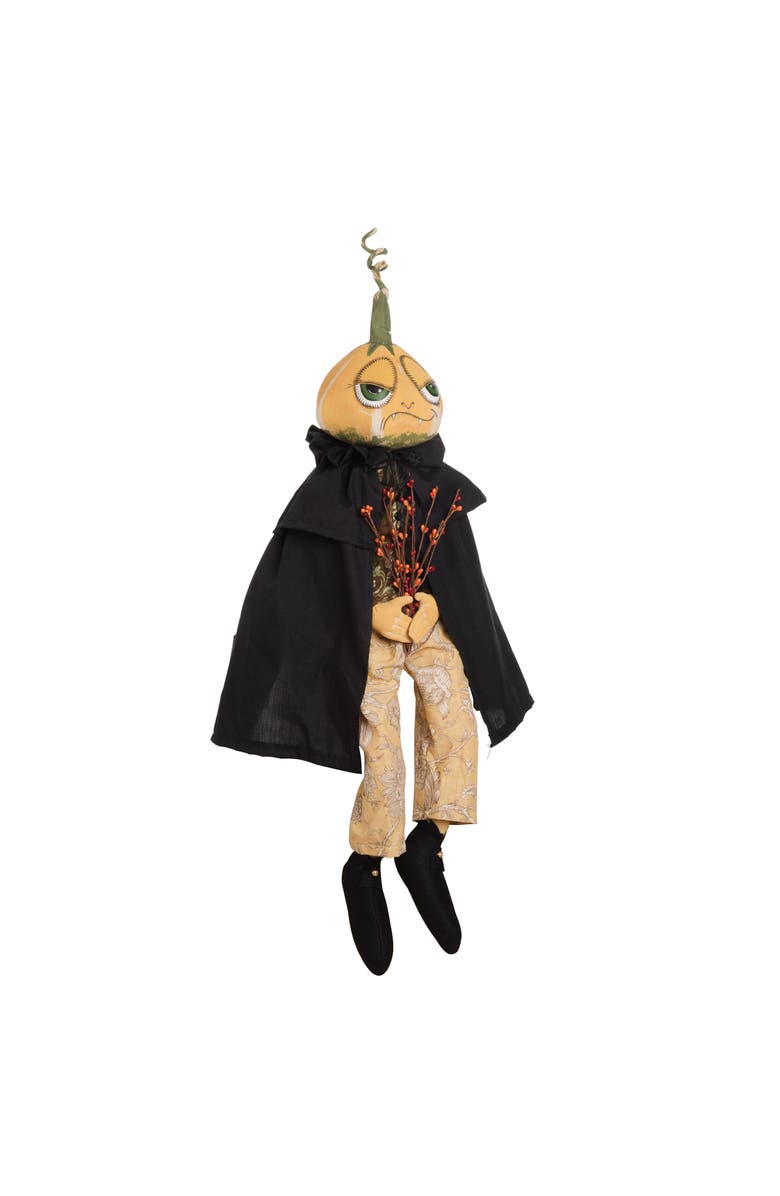 Gallerie II Efren Pumpkin Head Joe Spencer Gathered Traditions Halloween Art Doll Figure, Main, color, Orange