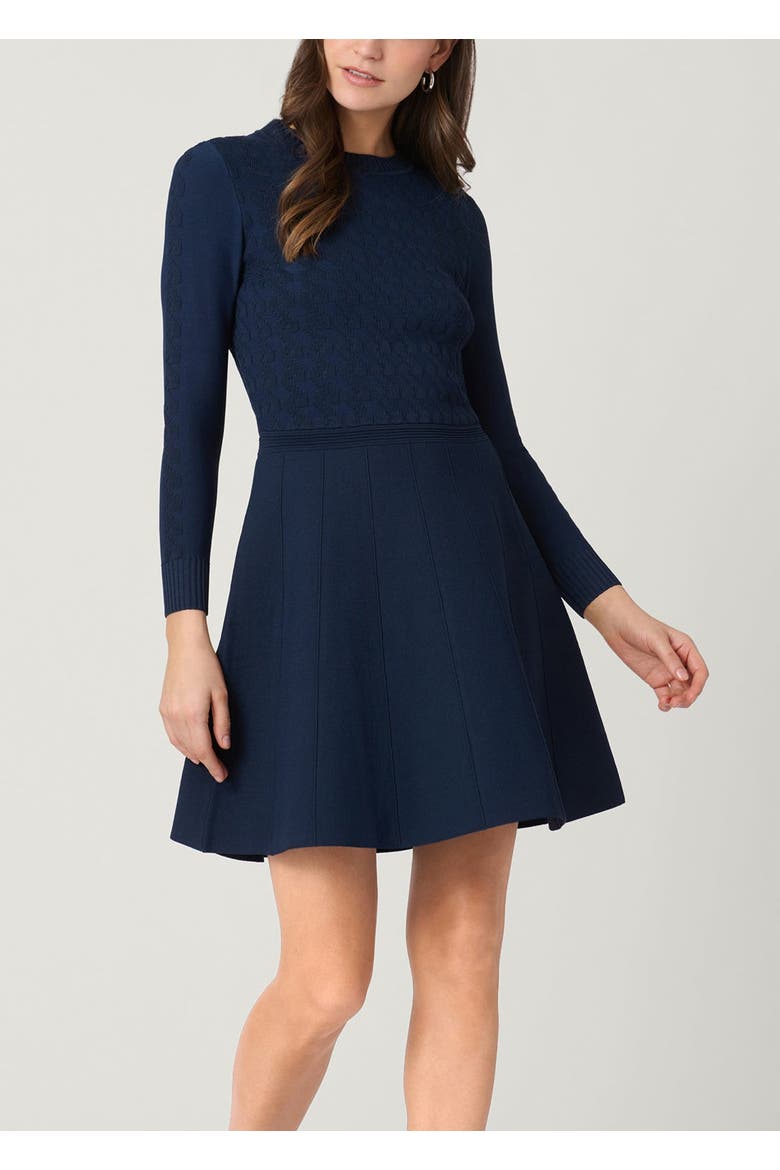 Elliot Cable Texture Knit Dress, Main, color, Navy