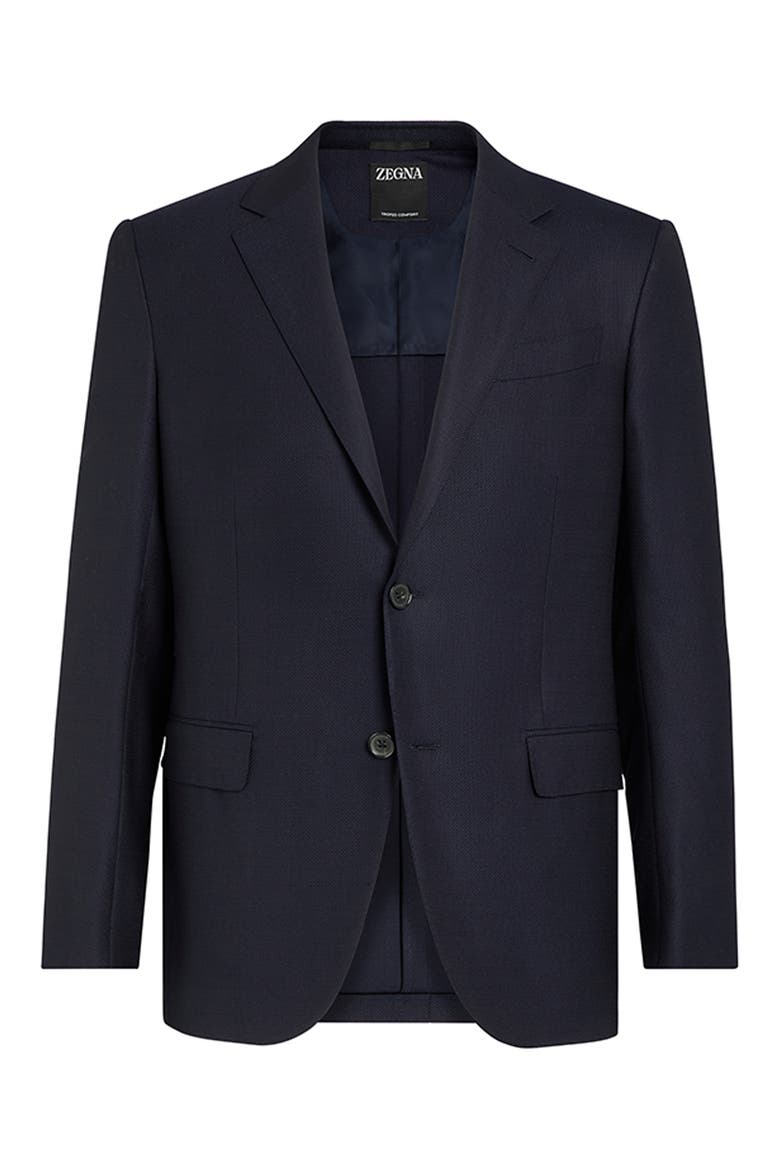 Trofeo Comfort 10-Pocket Wool Blend Blazer, Alternate, color, NAVY