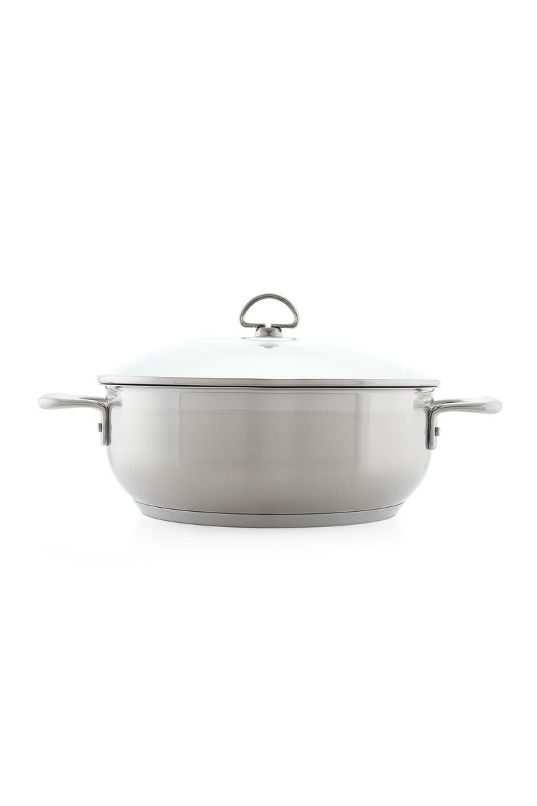 Induction 21 Steel 5 qt. Chef's Pan w/ Glass Lid, Alternate, color, Silver