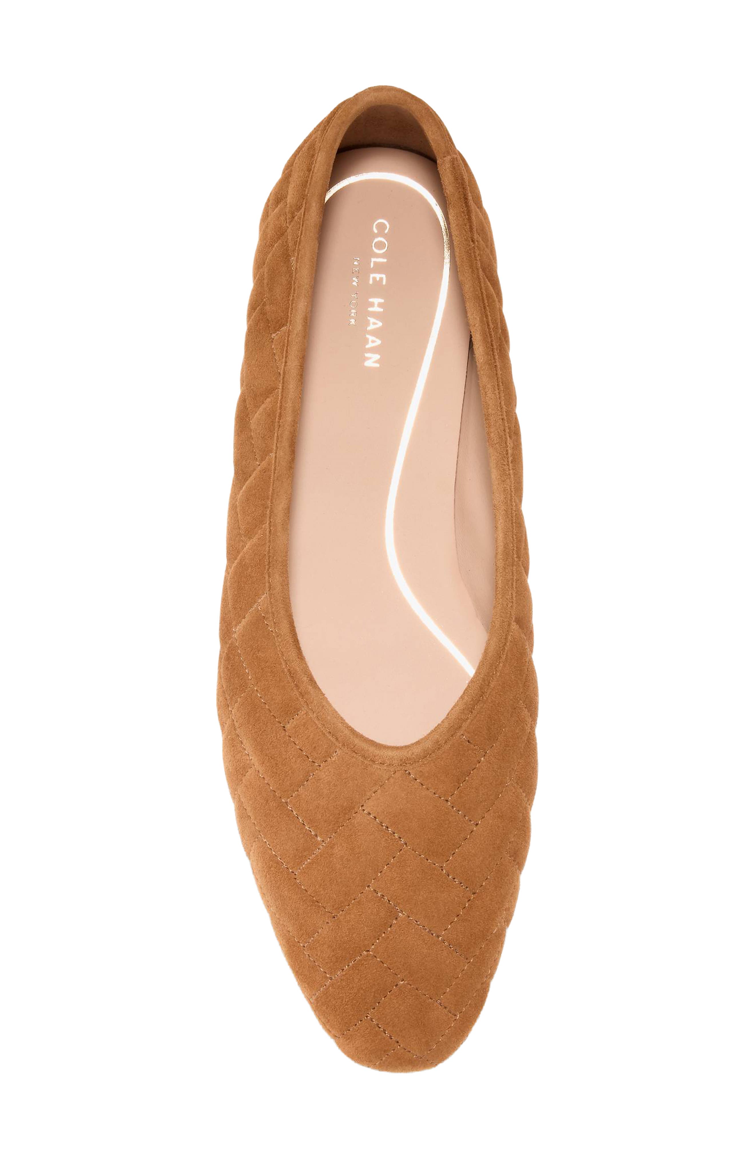 Jasleen Quilted Ballet Flat, Alternate, color, TOBACCO QUILTED SUEDE