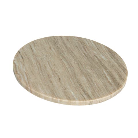 Elegant Marble Round Cheese Board, Beige