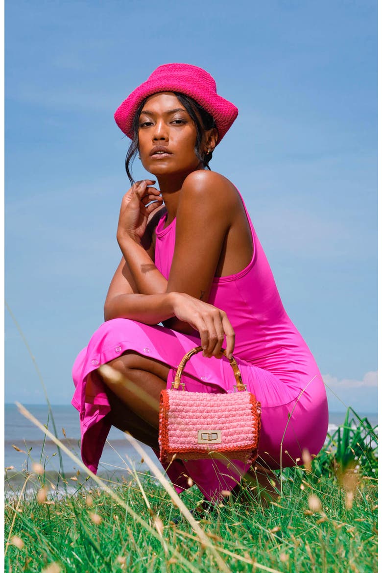 The Ola Second-Skin Bodycon Midi Dress, Alternate, color, Dragonfruit Pink