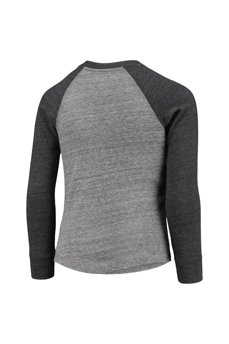 Youth League Collegiate Wear Heathered Gray LSU Tigers Baseball Tri-Blend Raglan Long Sleeve T-Shirt, Alternate, color, Heather Gray