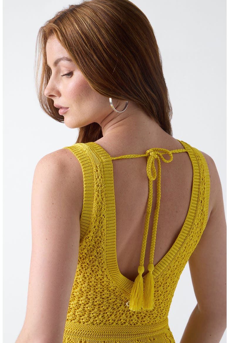 Ellie Pointelle Knit Maxi Dress, Alternate, color, MEDIUM YELLOW