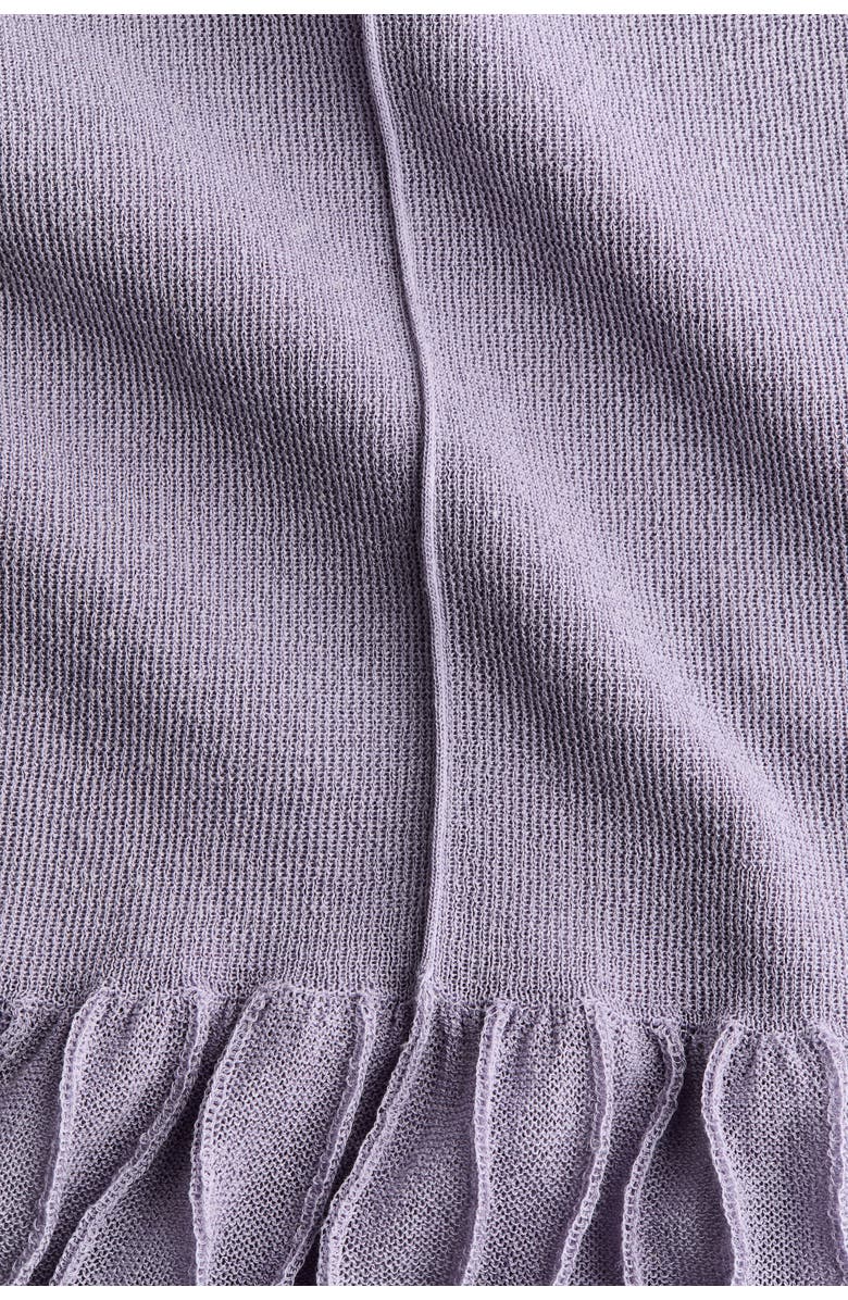 H&M Knitted Peplum Top, Alternate, color, Dusty Purple