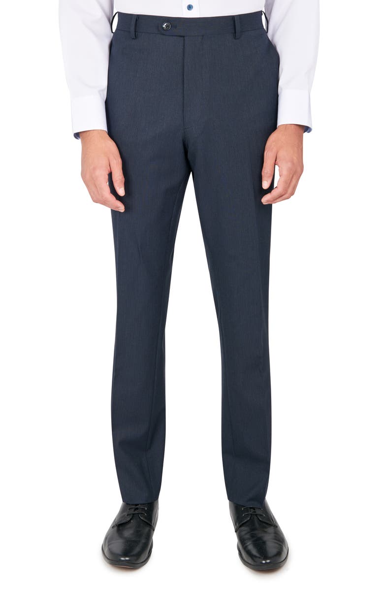 W.R.K Tailored Slim Fit Pinstripe Suit, Alternate, color, Navy