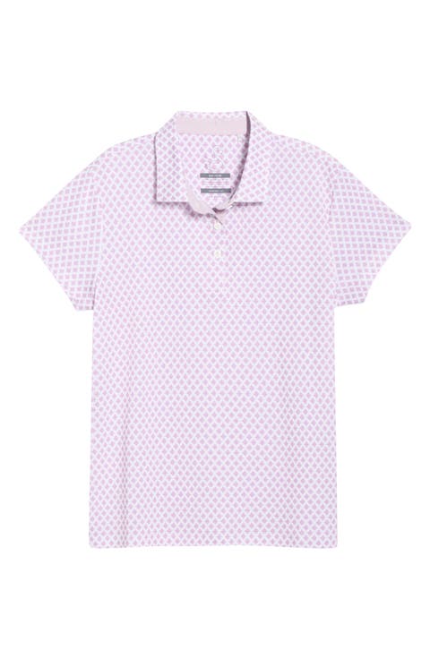 Zara Geometric Print Piqué Polo