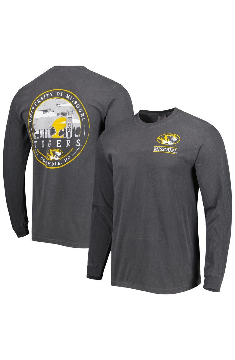 IMAGE ONE Men's Black Missouri Tigers Circle Campus Scene Long Sleeve T-Shirt, Main, color, 