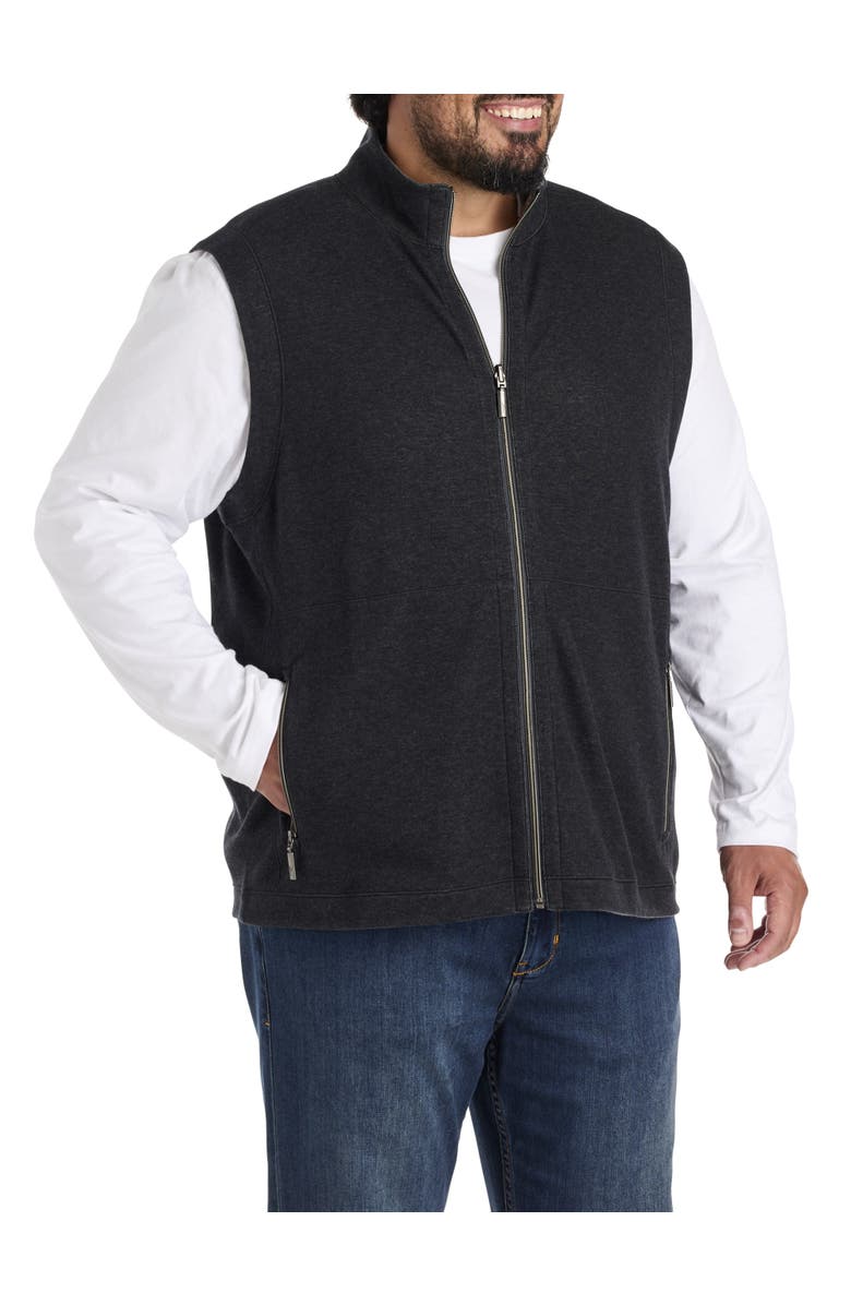 Tommy Bahama Big
Tall Flip Coast Reversible Vest, Main, color, Black Heather