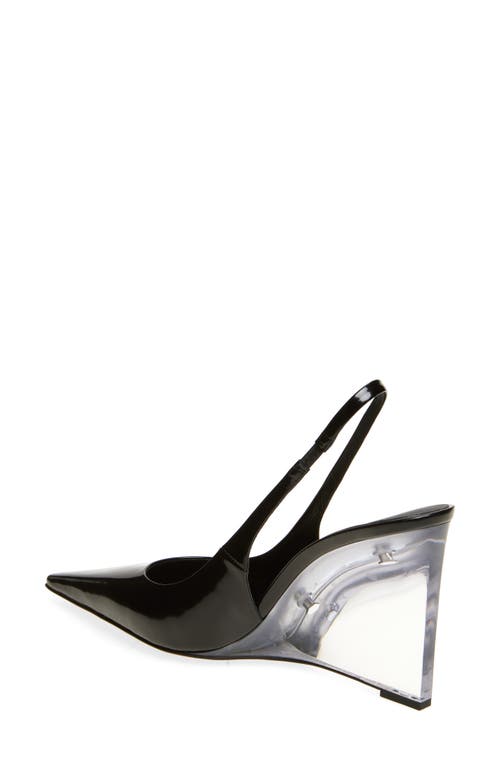 Jeffrey Campbell Glacial Slingback Wedge Pump In Black