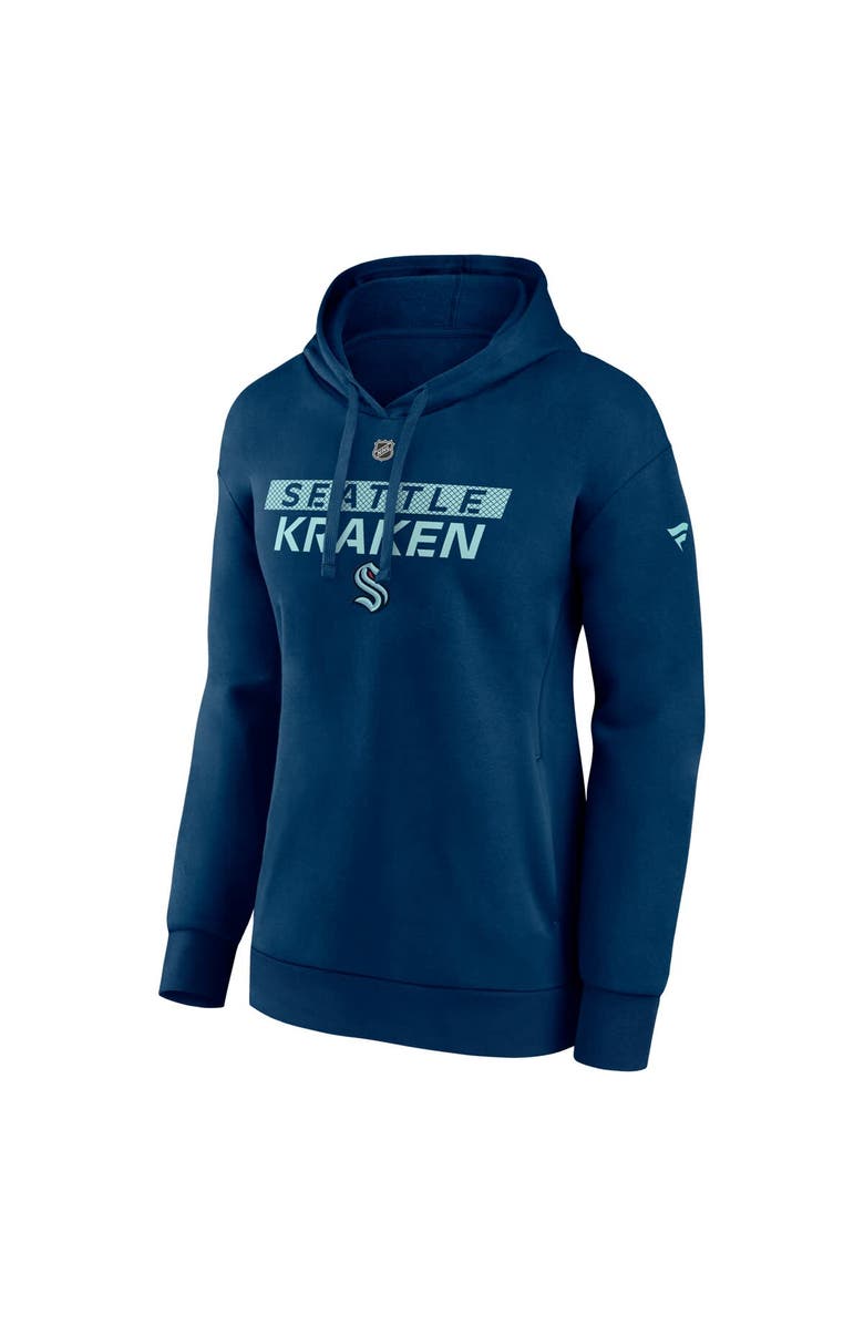 FANATICS Women's Fanatics Deep Sea Blue Seattle Kraken Authentic Pro Core Primary Fleece Pullover Hoodie, Alternate, color, Navy